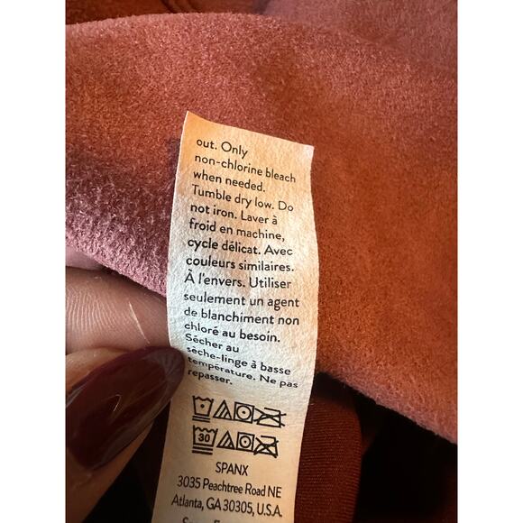 Spanx Faux Suede Leggings Mauve M - Picture 6 of 7